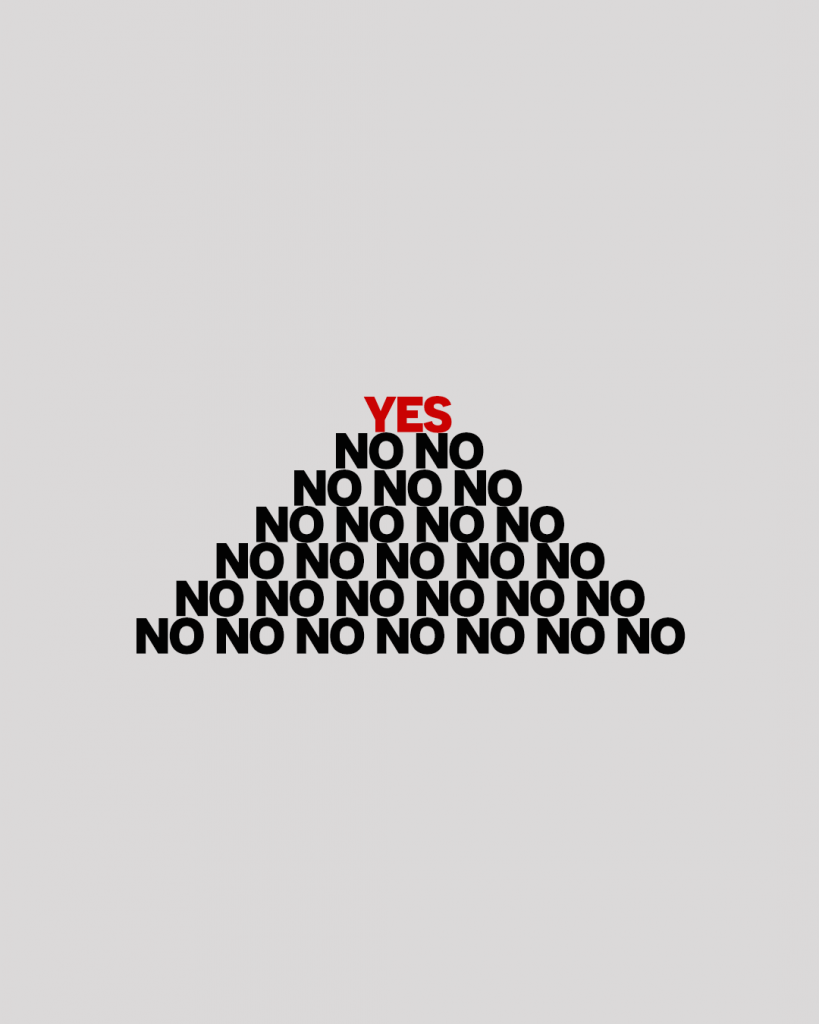Every “No” is a Step Closer to a “Yes”