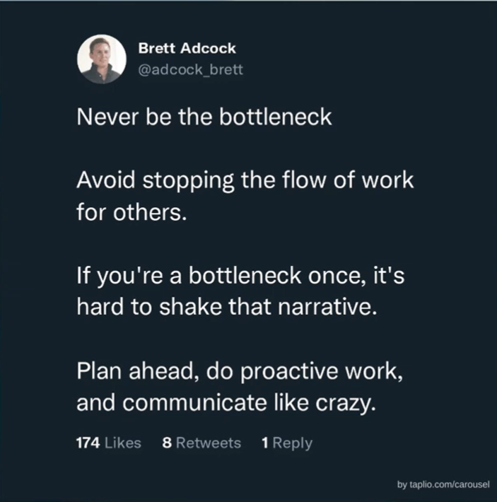 Don’t be the Bottleneck