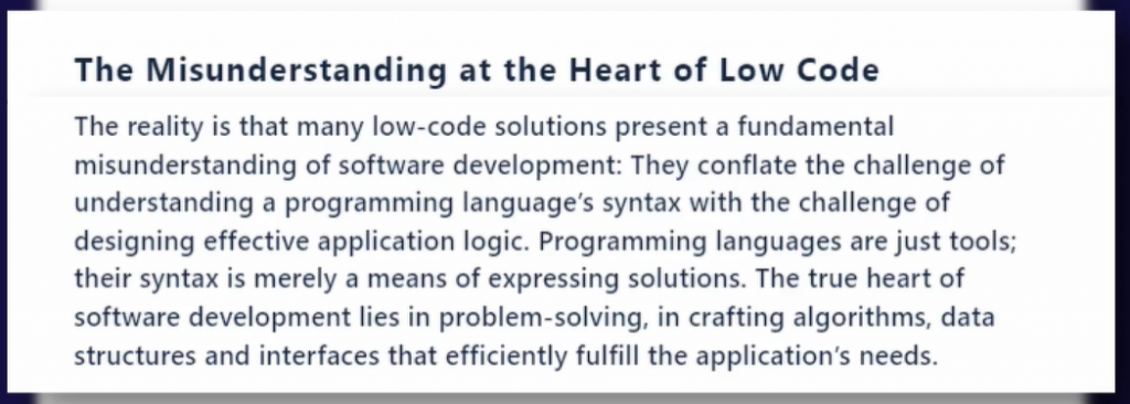 The Heart of No Code/Low Code