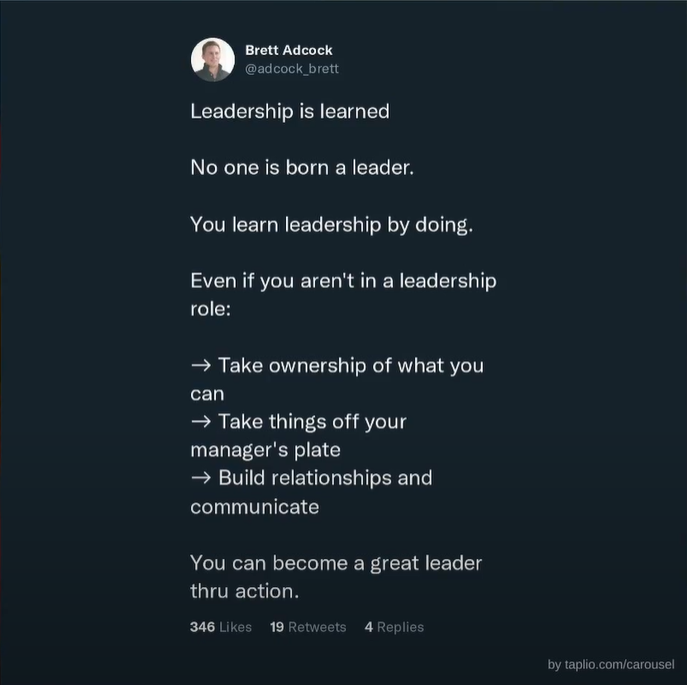 Leadership is Learned